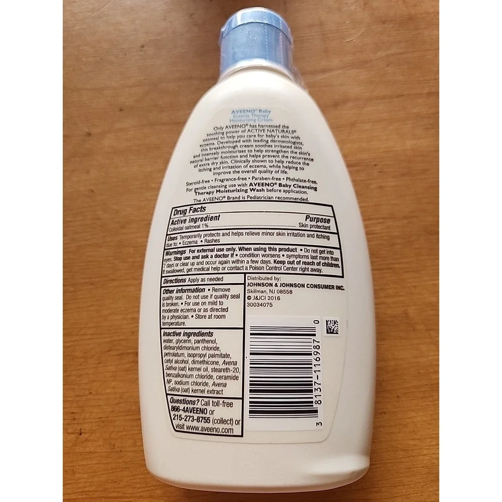 ✨Aveeno Baby Eczema Therapy Moisturizing‎ Cream with Colloidal Oatmeal 12 Oz✨